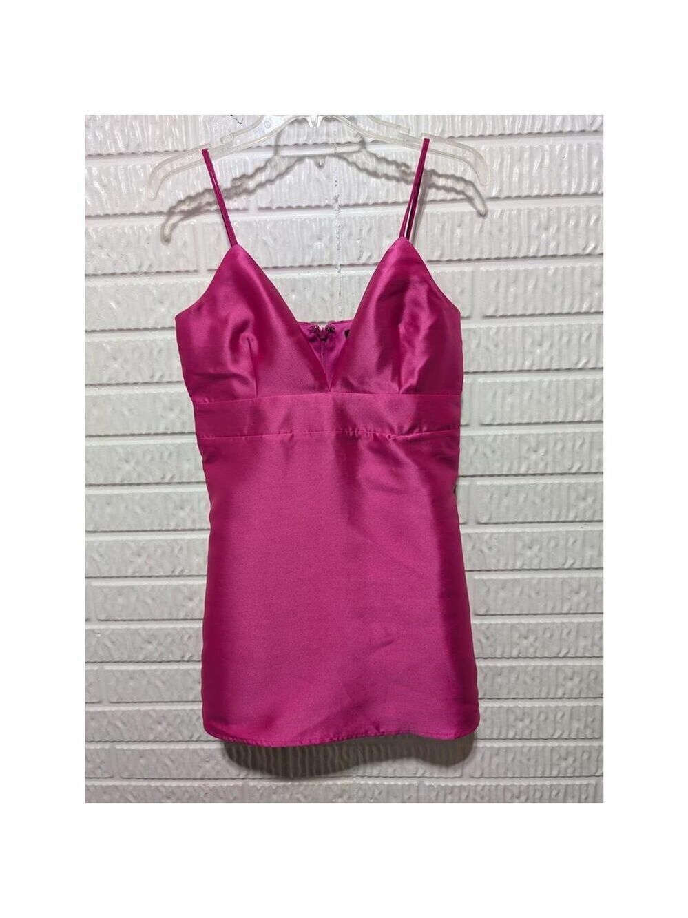 Stylish Pink Satin Mini Dress by Lulus - Size M